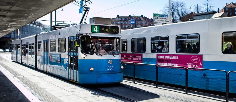 Spårvagn 4 vid hållplats