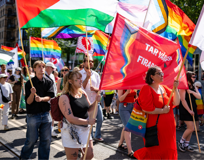 Vänsterpartiet på West Pride 2025