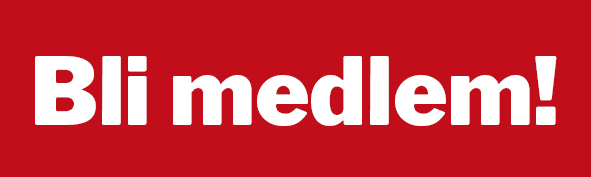 Vit text bli medlem mot röd bakgrund.